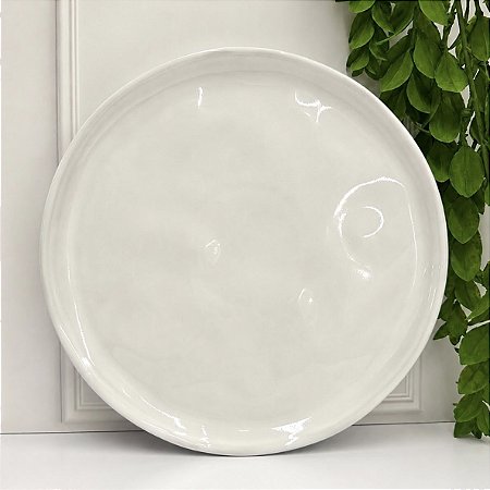 Prato de Sobremesa New White liso