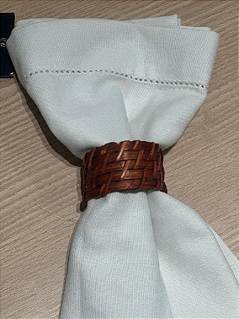 Porta Guardanapo Rattan Bege