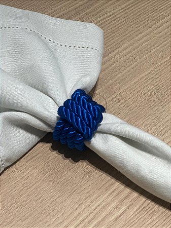 Porta Guardanapo Corda Azul Royal