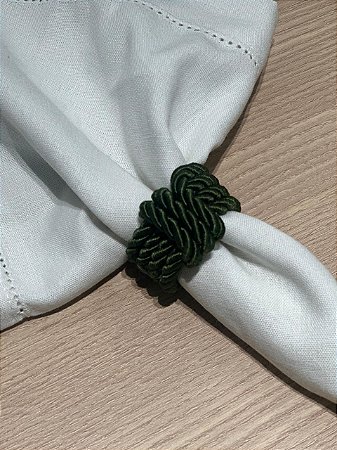 Porta Guardanapo Corda Verde Musgo