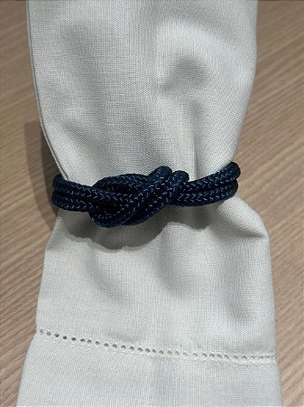 Porta Guardanapo Nó Infinito Náutico Azul Marinho