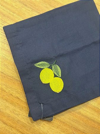 Guardanapo Bordado Limão Azul