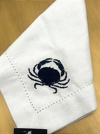 Guardanapo Branco Siri Azul Marinho