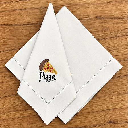 Guardanapo Bordado Pizza
