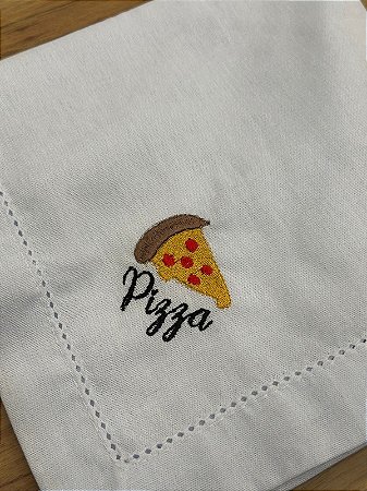 Guardanapo Bordado Pizza