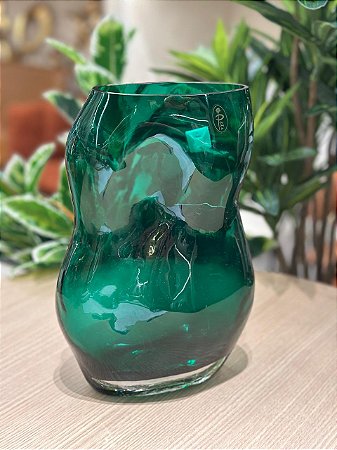 Vaso de Vidro Verde