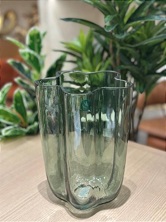 Vaso de Vidro Verde 17x25