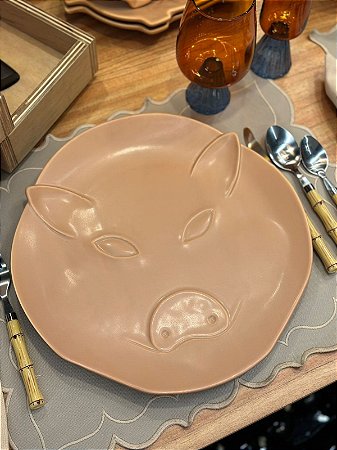 Prato Raso Pig Marrom