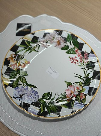 Prato Raso Floral Chess