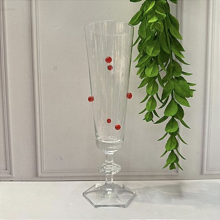 Taça Espulmante Cristal Gema Vermelha