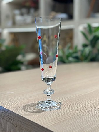 Taça Espulmante Cristal Gema Vermelha