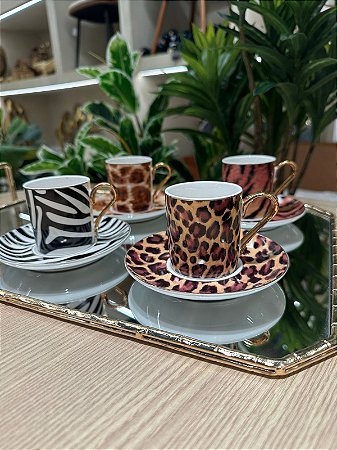 Jogo 4 Xícaras de café Aretha 90ml