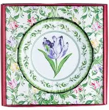 Jogo c/ 2 Pratos Rasos Tulipa (1 Roxo e 1 Rosa)