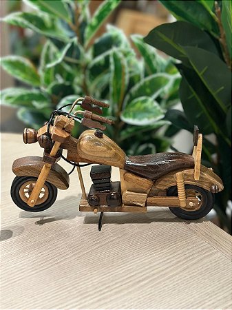 motocicleta decorativa wood