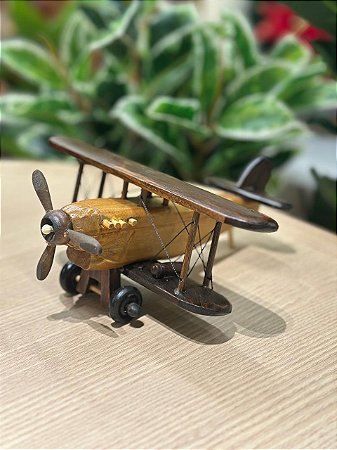 Avião decorativo Wood
