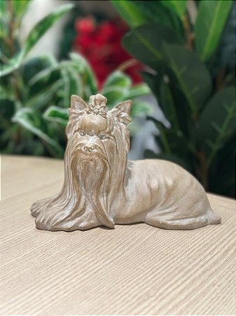 Escultura Shih Tzu Bege P