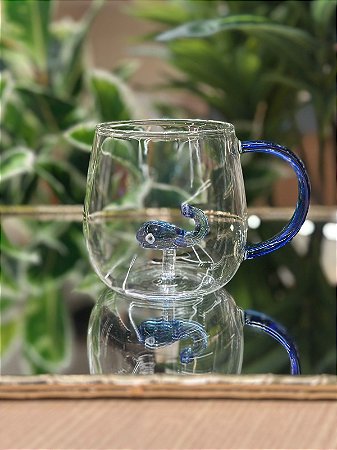 Caneca Borossilicato 3D 350ml - Baleia