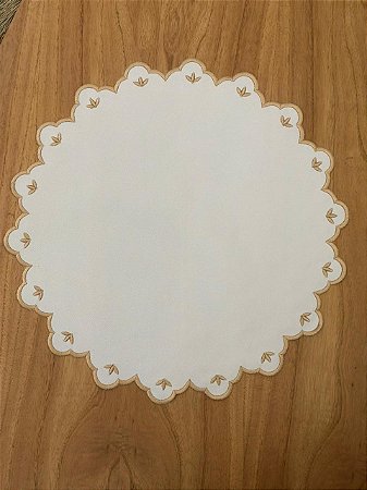 Americano redondo BR bordado dourado