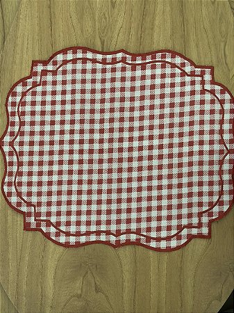 Americano Retangular xadrez vermelho 36x42