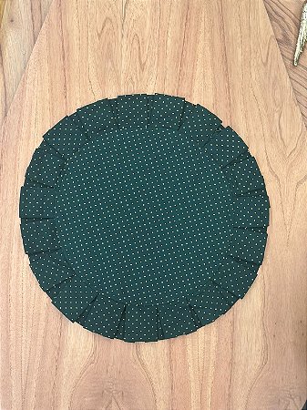 Americano Babado Dupla Face Poá c/ verde