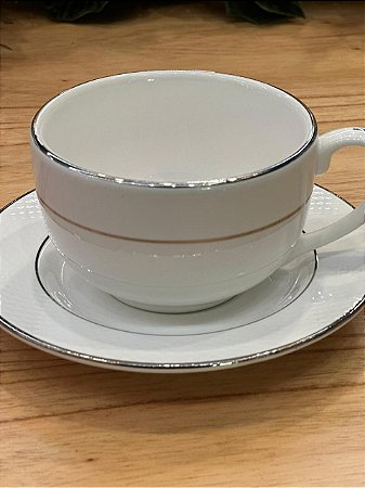 Xícara Chá Filetada Split Silver