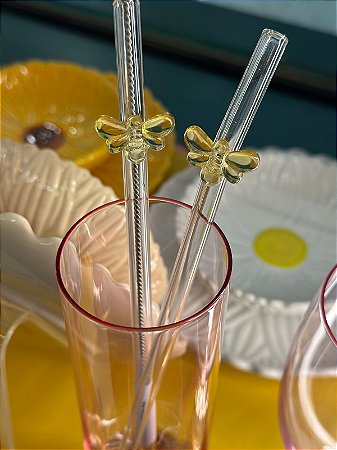 Jg 2 Canudos curvos 8 mm boro Abelha