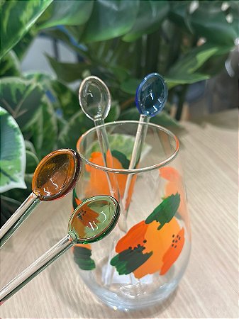 Jg colher Drink boro color 15,5cm c/4