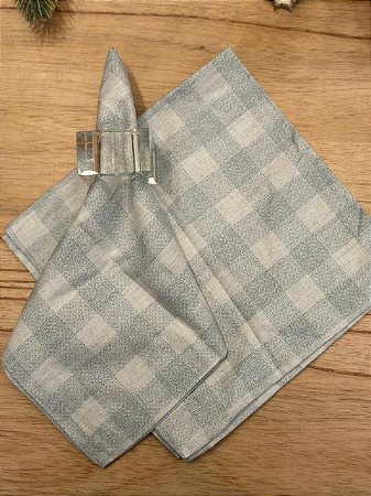 Guardanapo quadriculado verde Páscoa 40x40