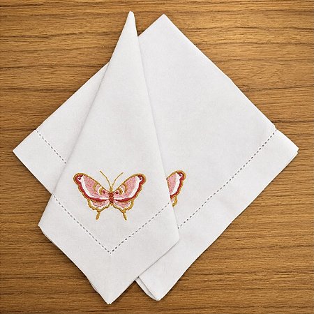 Guardanapo borboleta rosa 44x42