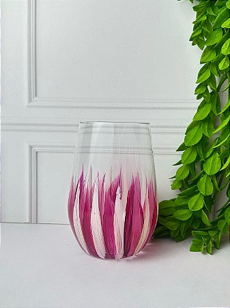 Copo pinceladas à mão colors Vermelho