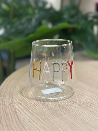 Copo Borossilicato Happy 450 ml