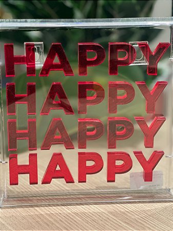 Quadro acrílico Happy