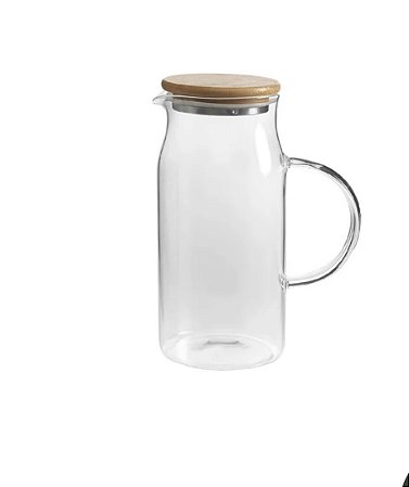 Jarra de Vidro Com Tampa de Bambu Ou 1,15L Linha Sense