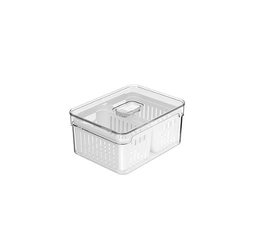 Organizador com Cesto Duplo Ou 2,2L Linha Clear Fresh