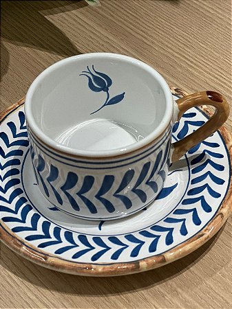 Xícara de chá Colorfull Handmade azul