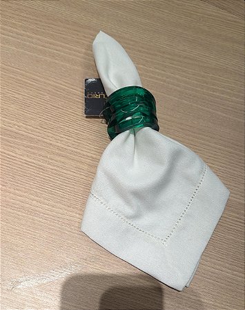 Porta guardanapo verde acrílico