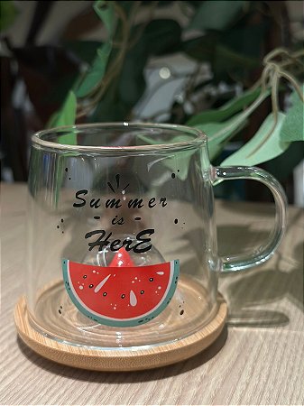 Caneca borossilicato 3D Melancia 280 ml