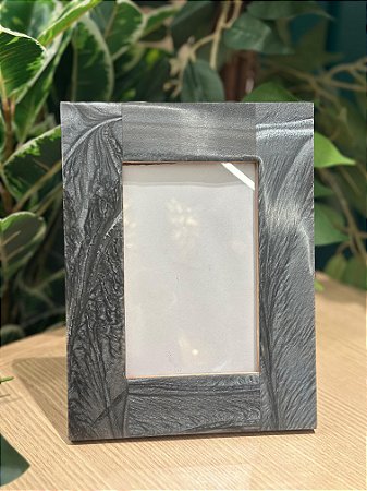 Porta retrato em MDF quadrado madeira resin 10x15