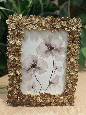 Porta retrato poliresina Dourado 13x18