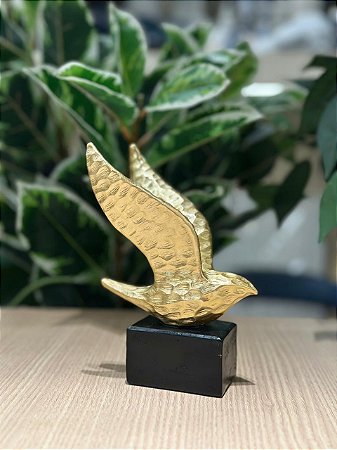 Escultura decorativa poliresina Pássaro