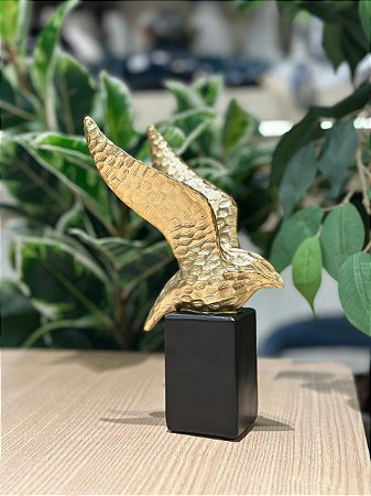 Escultura decorativa poliresina Pássaro