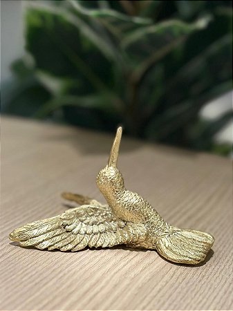 Escultura decorativa poliresina Beija-flor