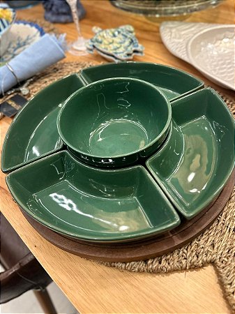 Cj petisqueira redonda made verde