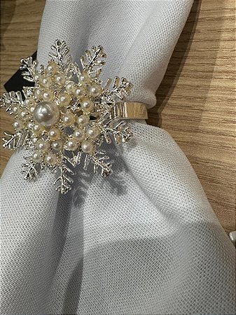 Natal porta guardanapo floco neve