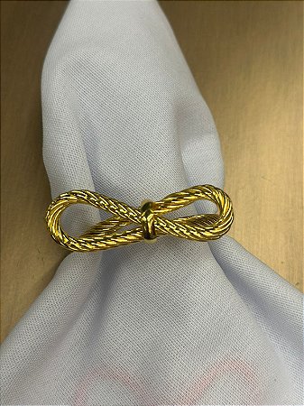 Porta Guardanapo laço dourado