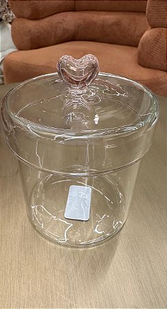 Pote borossilicato red 600 ml coração