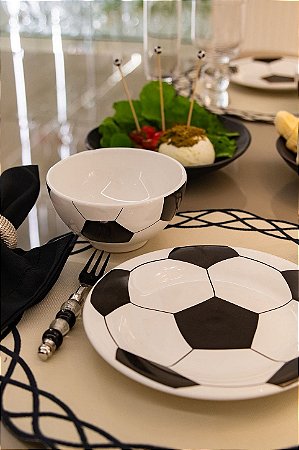 Prato sobremesa bola futebol