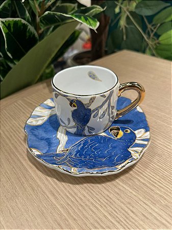 Xícara chá voldor azul