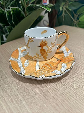 Xícara chá voldor laranja