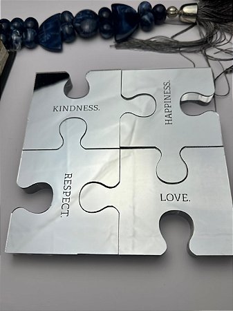 Puzzle 4 peças prateado